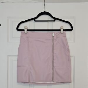 Light Pink Leather Skirt